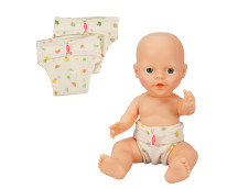 Set (2 stuks) katoenen poppenluiesr Fruit (35-45cm)