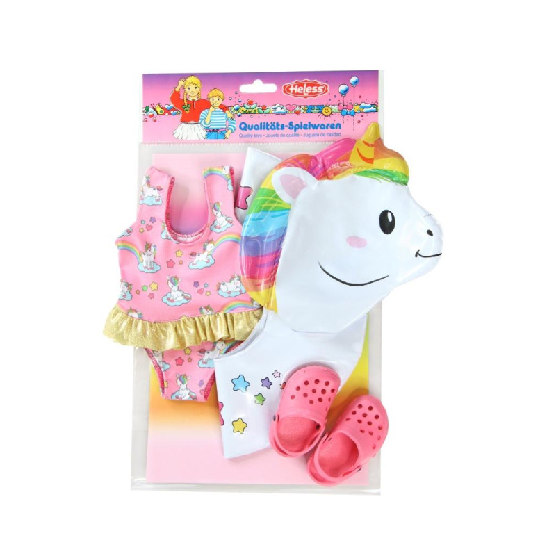Eenhoorn poppenzwemset (35-45cm)
