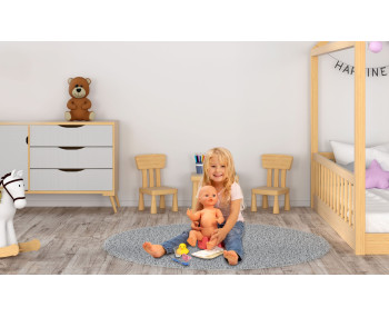 Poppenpo met accessoires