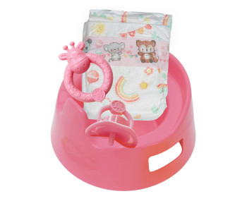Poppenpo met accessoires 15 cm