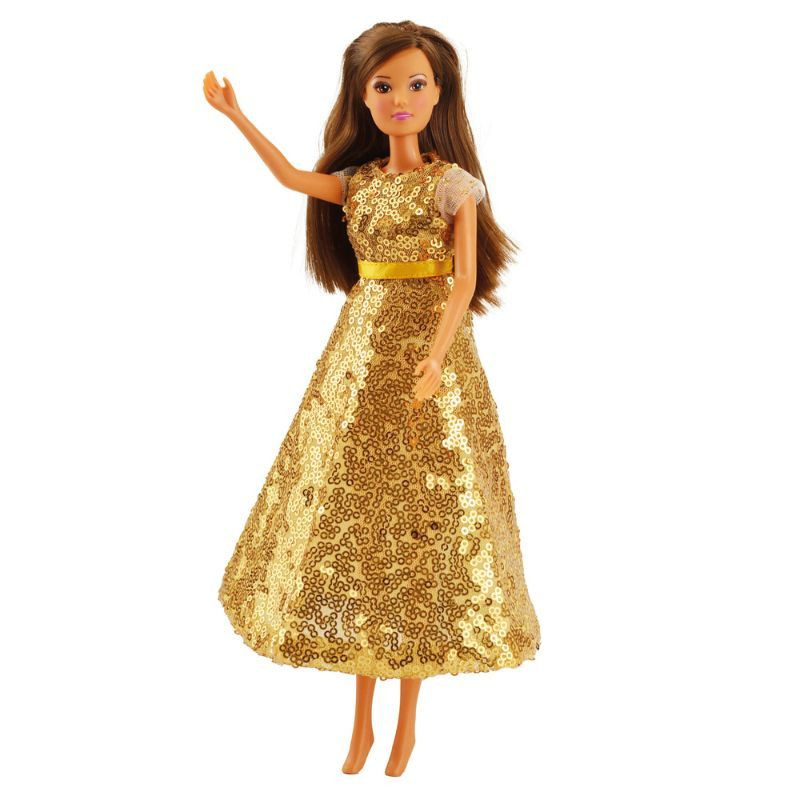 Jurk Goldstar voor modepoppen 29cm
