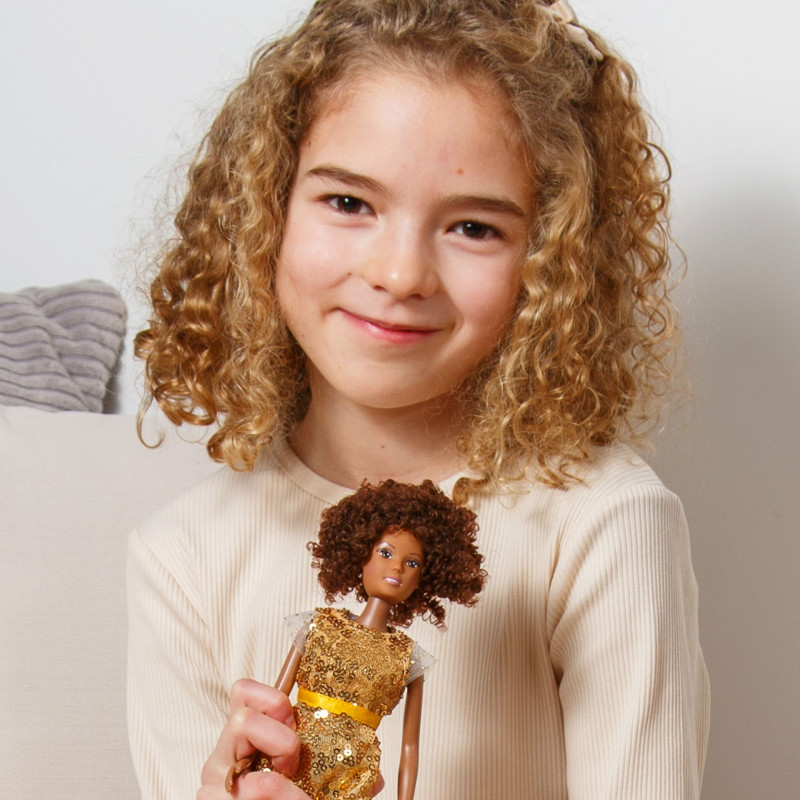 Jurk Goldstar voor modepoppen 29cm