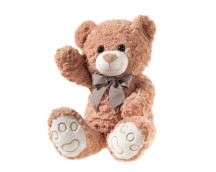 Beer met strik, bruin (40cm)