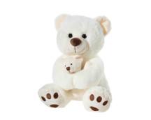 Beer met babybeer beige (25cm)
