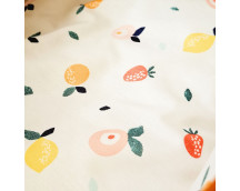 Rieten poppenwagen met kap Summer fruit Rieten poppenwagen met kap Summer fruit