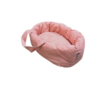 Poppendraagmand mini peach