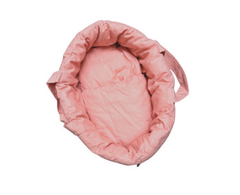 Poppendraagmand mini peach