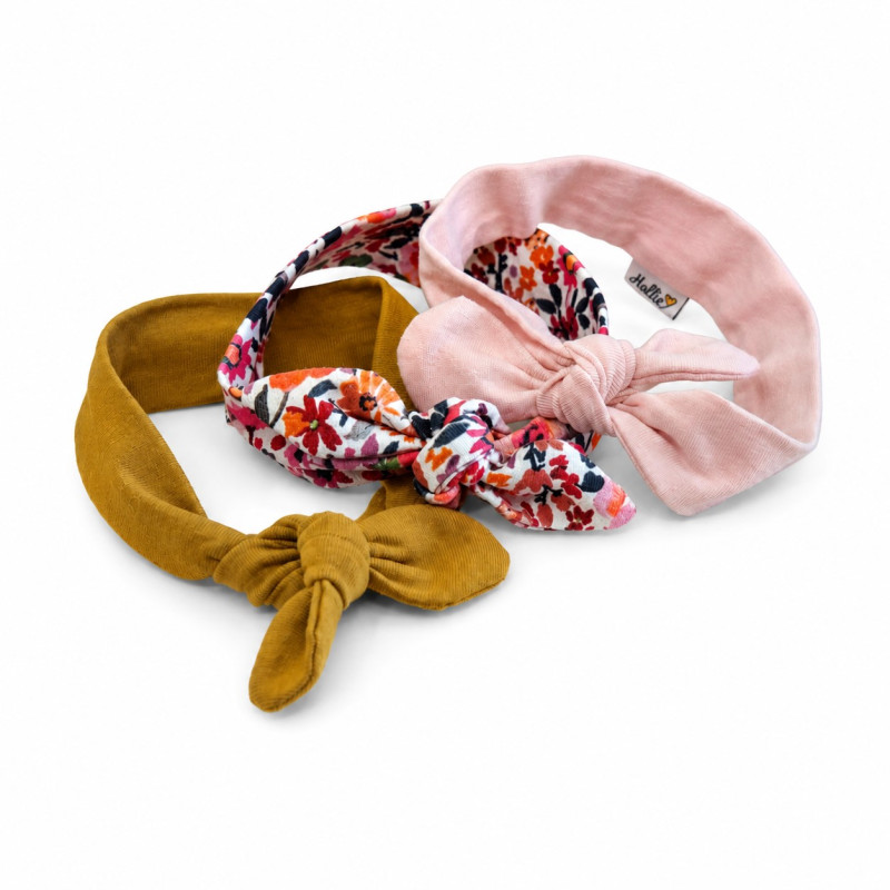 Poppenhaarband met knoop 3 assorti Poppenhaarband met knoop 3 assorti