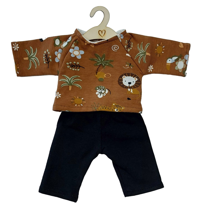 Poppenbroek en -shirt safari Poppenbroek en -shirt safari