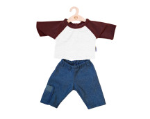 Kledingset Robin jeans + shirt bordeaux