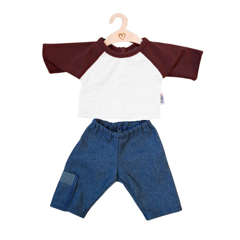 Kledingset Robin jeans + shirt bordeaux Kledingset Robin jeans + shirt bordeaux