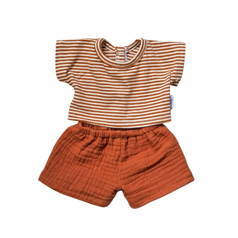Kledingset Sam caramel stripes Kledingset Sam caramel stripes