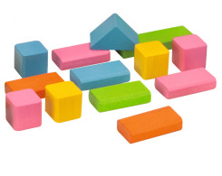 Houten blokken gekleurd (75 st.)