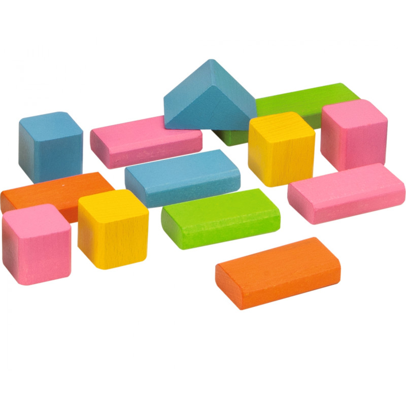 Houten blokken gekleurd (75 st.)
