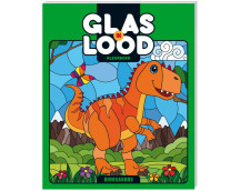 Glas-in-lood kleurboek - Dinosaurus