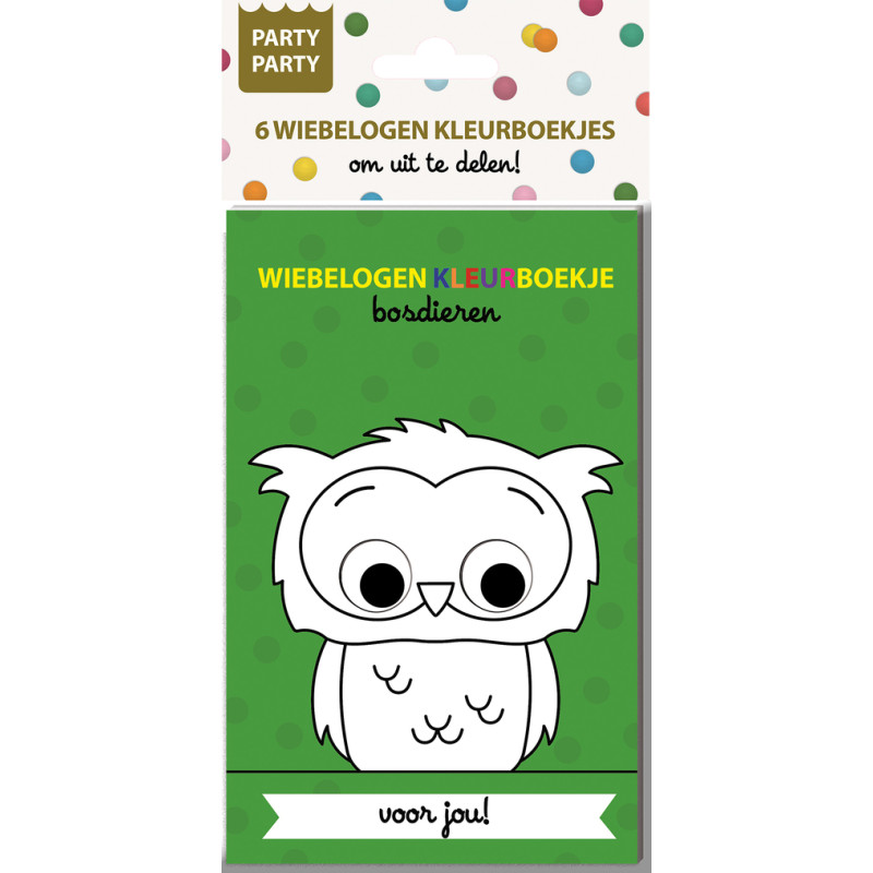 Party Party 6 Wiebelogen Kleurboekjes - Bosdieren Nieuw Party Party 6 Wiebelogen Kleurboekjes - Bosdieren Nieuw