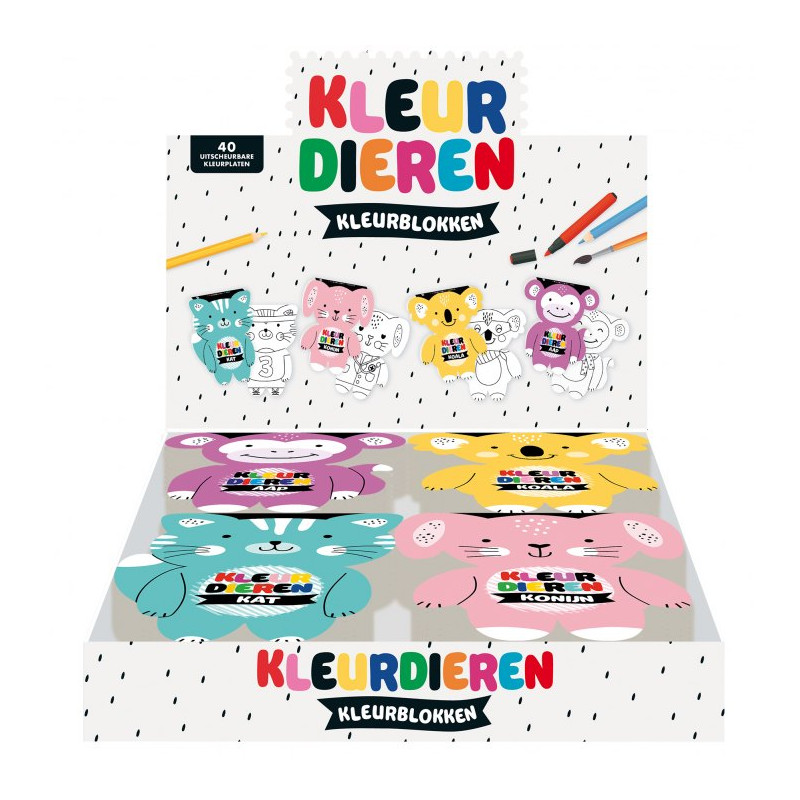Display kleurdieren - 4 x 6 ex. Display kleurdieren - 4 x 6 ex.