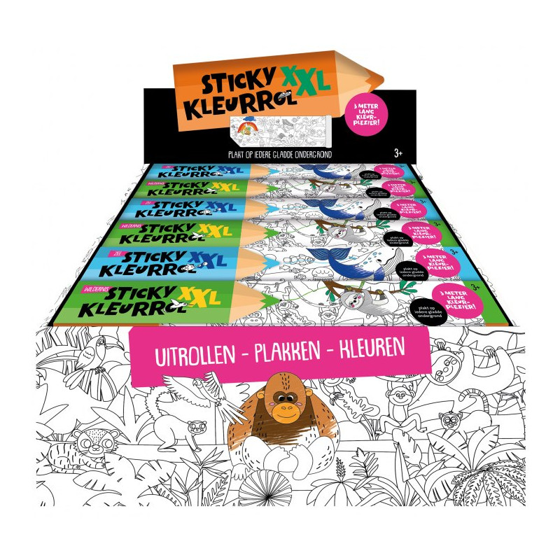 Display Sticky kleurrollen XXL - 2 x 6 ex. Display Sticky kleurrollen XXL - 2 x 6 ex.