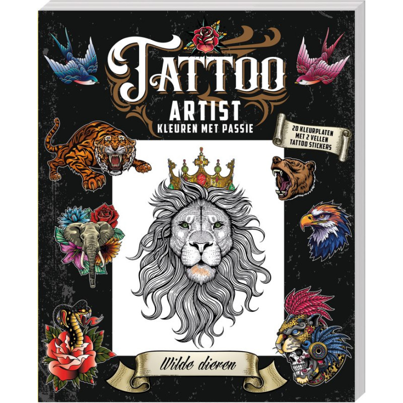 Tattoo Artist kleurboek - Wilde Dieren Tattoo Artist kleurboek - Wilde Dieren