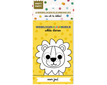 Party Party 6 Wiebelogen Kleurboekjes - Wilde dieren Nieuw
