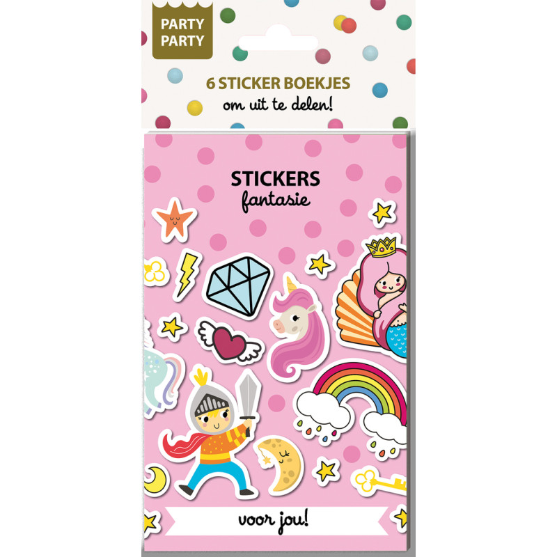 Party Party 6 Sticker boekjes - Fantasie Nieuw Party Party 6 Sticker boekjes - Fantasie Nieuw