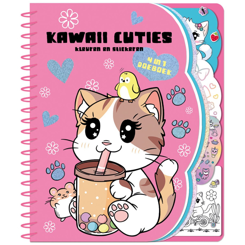 4-in-1 doeboek - Kawaii Cuties