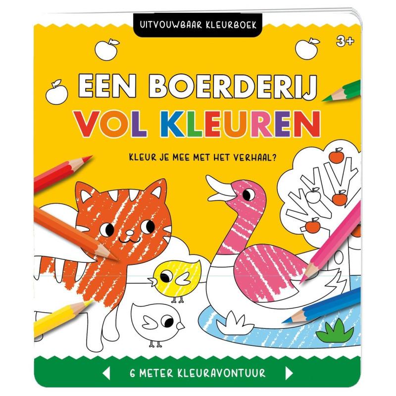 Uitvouwbaar kleurboek - Een boerderij vol kleuren Uitvouwbaar kleurboek - Een boerderij vol kleuren