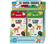 Display 3D dieren doeboek 2 x 6 exemplaren
