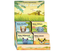 Display Vingerpopboekjes - Wilde dieren (4T x 4E)