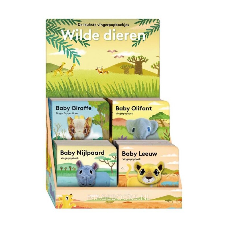Display Vingerpopboekjes - Wilde dieren (4T x 4E) Display Vingerpopboekjes - Wilde dieren (4T x 4E)