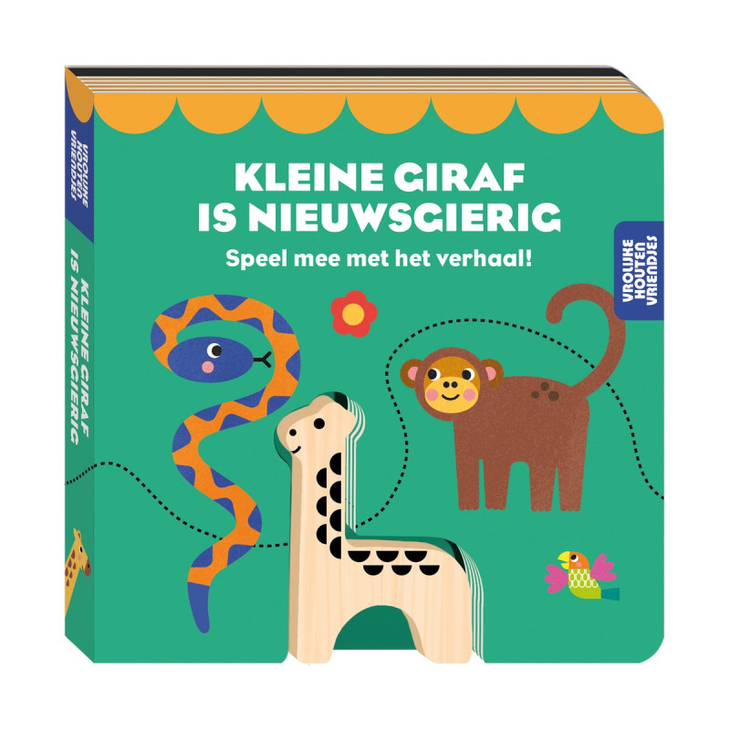 Vrolijke houten vriendje - Kleine giraf is nieuwsgierig Vrolijke houten vriendje - Kleine giraf is nieuwsgierig