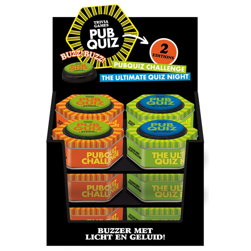 Display Pubquiz met buzzer 2 x 6 ex. Nieuw Display Pubquiz met buzzer 2 x 6 ex. Nieuw