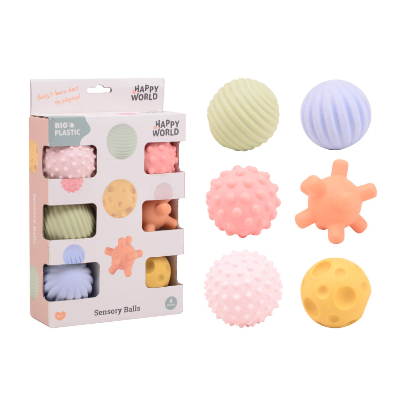 Happy World motoriek en zintuigballen (bioplastic) Happy World motoriek en zintuigballen (bioplastic)