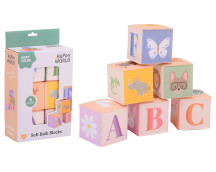 Happy World bad blokken pastel (6 stuks in doos)