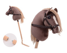 Stokpaard kort met staart Holly Horse deluxe donkerbruin
