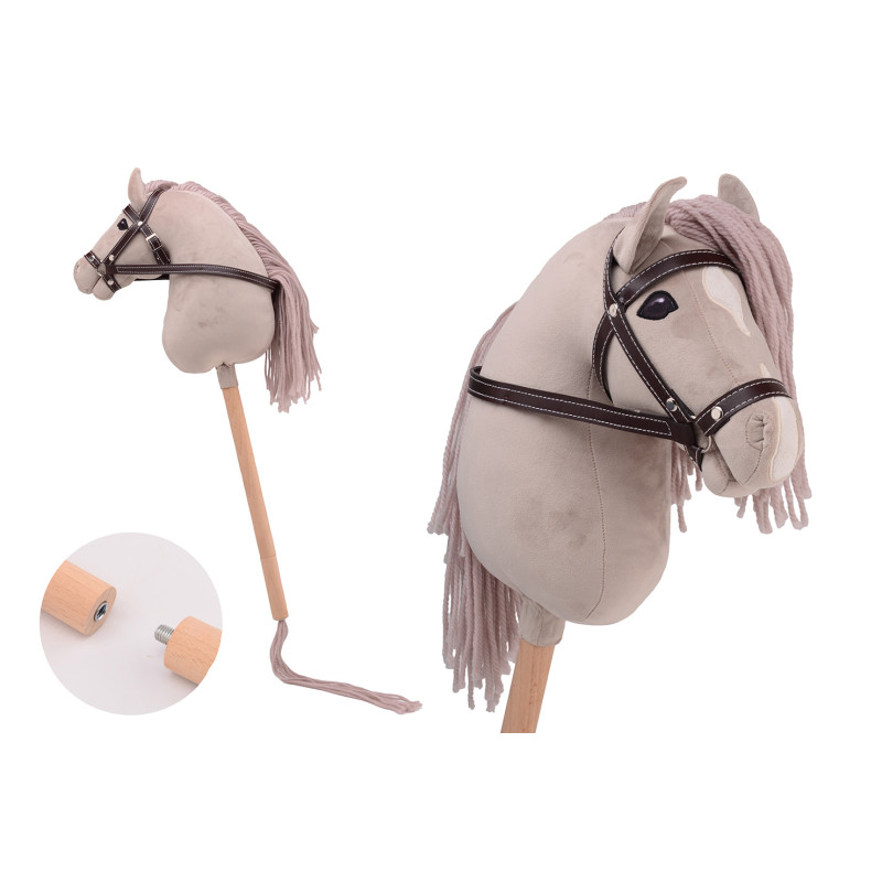 Stokpaard kort met staart Holly Horse deluxe lichtbruin Stokpaard kort met staart Holly Horse deluxe lichtbruin