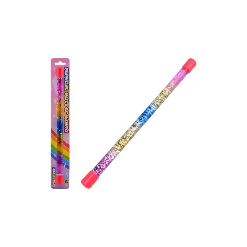 Vloeistof glitter toverstaf, 31 cm Vloeistof glitter toverstaf, 31 cm