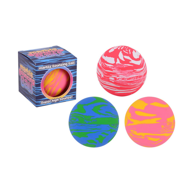 Marmer stuiter bal hol in doos 6 cm, 3 assortie Marmer stuiter bal hol in doos 6 cm, 3 assortie
