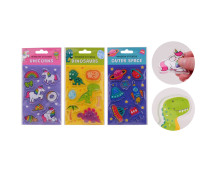 Raamstickers herbruikbaar, 3 assortie