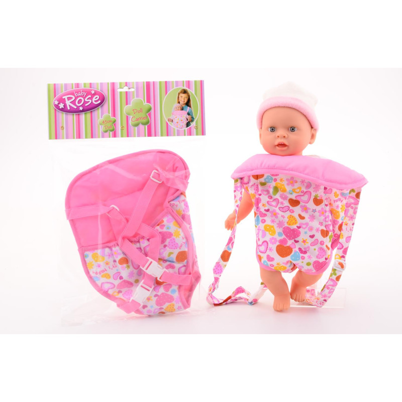 Poppendraagzak (roze)