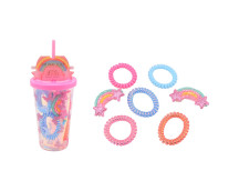 LaLa - Haar accessoires in drink beker, 2 assorti