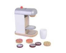 Houten koffieapparaat met accessoires
