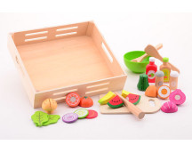 Houten saladeset in kist (29-delig)