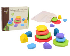 Jouéco - Regenboog stapelstenen (13-delig)