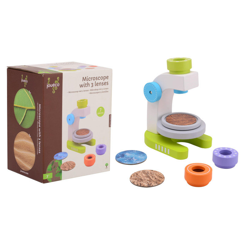 Jouéco - Houten microscoop (7-delig) Jouéco - Houten microscoop (7-delig)
