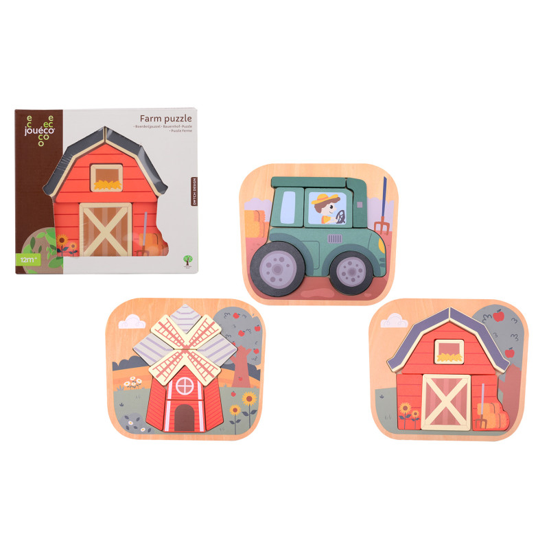 Jouéco - Boerderij puzzel (3 ass.) Jouéco - Boerderij puzzel (3 ass.)