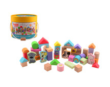 Woezel & Pip - Houten blokken in ton 50 stuks