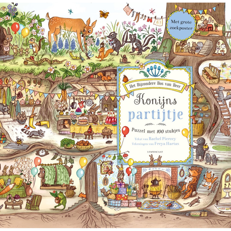 Konijns partijtje puzzel Konijns partijtje puzzel
