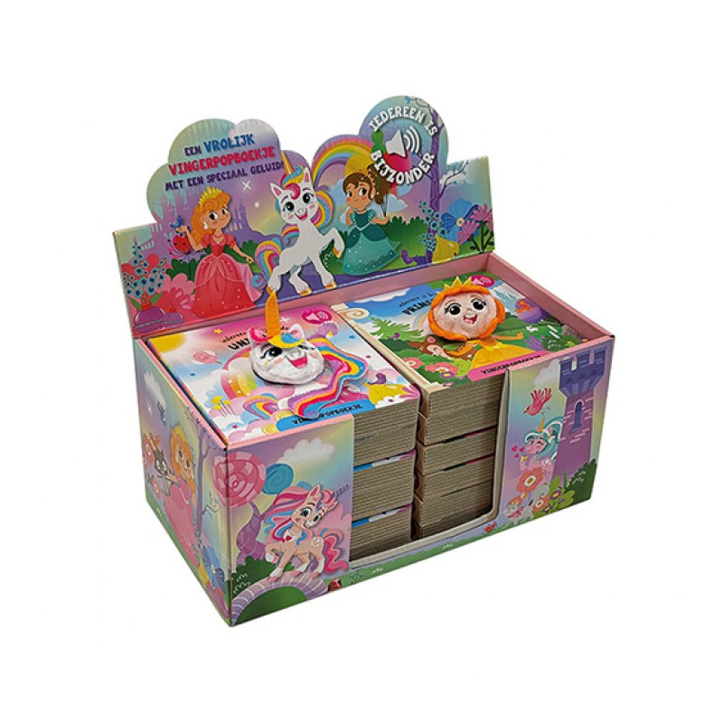 Display vingerpopboekjes Unicorn/Prinsessen Display vingerpopboekjes Unicorn/Prinsessen
