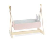 Houten poppenschommelwieg